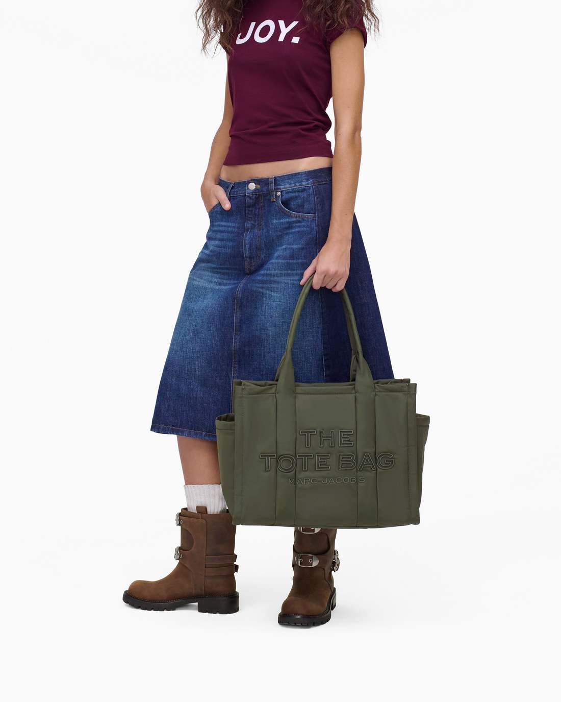 The Puffy Nylon Large Tote Bag Army Green - Marc Jacobs Popular