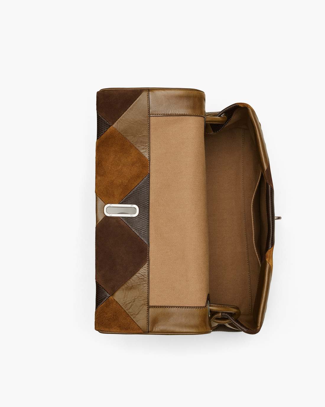 The Suede Patchwork Large Dual Bag Brown Multi - Marc Jacobs Recommended