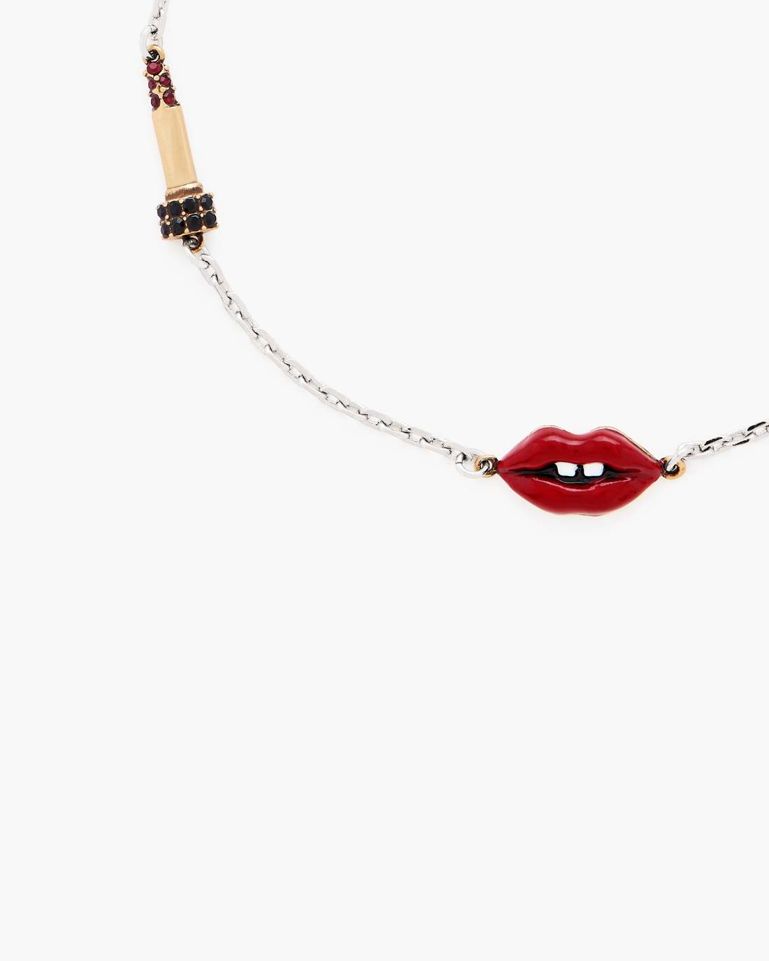 The Lips Slider Bracelet Silver/Red - Marc Jacobs Recommended