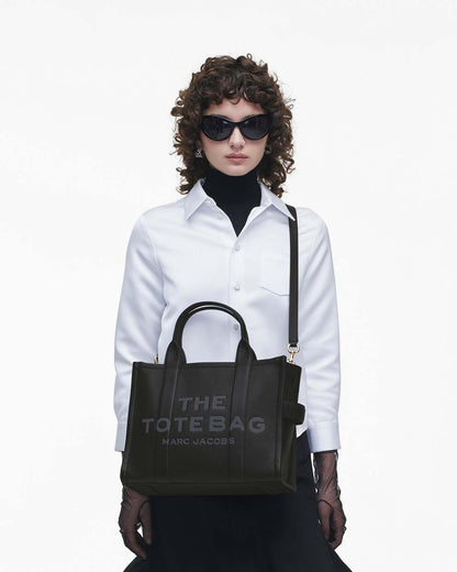 The Leather Medium Tote Bag Black - Marc Jacobs Popular