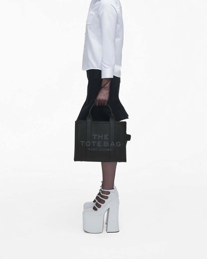 The Leather Medium Tote Bag Black - Marc Jacobs Popular