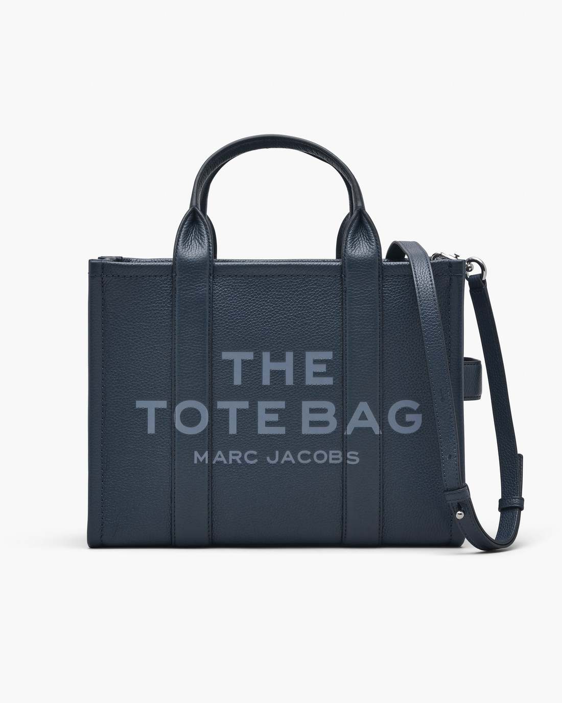 The Leather Medium Tote Bag Blue Sea - Marc Jacobs Signature