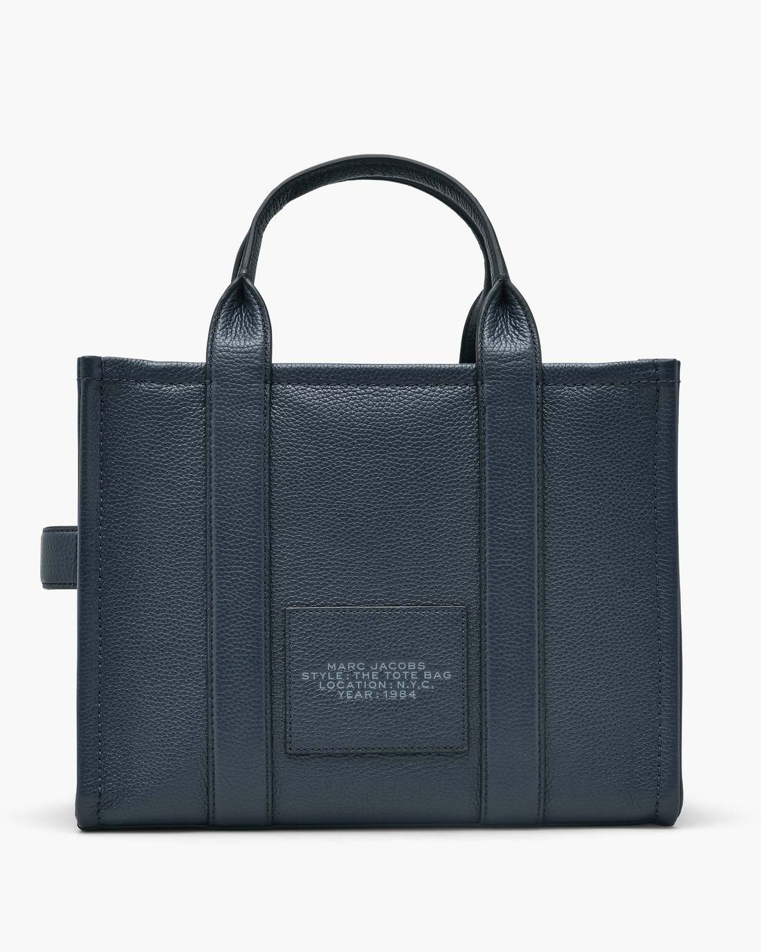 The Leather Medium Tote Bag Blue Sea - Marc Jacobs Signature