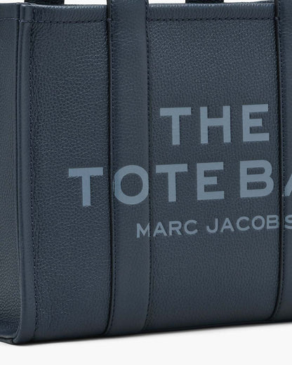 The Leather Medium Tote Bag Blue Sea - Marc Jacobs Signature