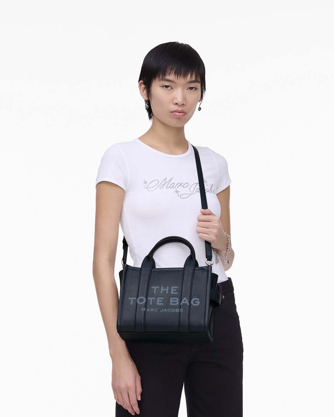 The Leather Small Tote Bag Blue Sea - Marc Jacobs Premium