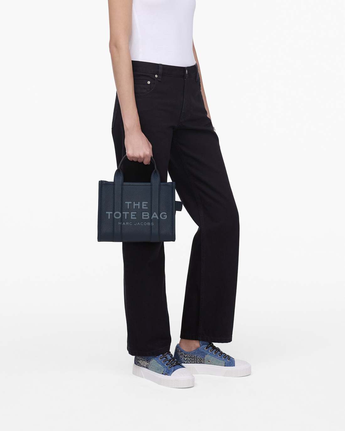 The Leather Small Tote Bag Blue Sea - Marc Jacobs Premium