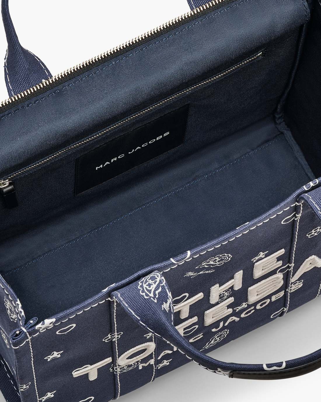 The Bandana Canvas Medium Tote Bag Navy Multi - Marc Jacobs New