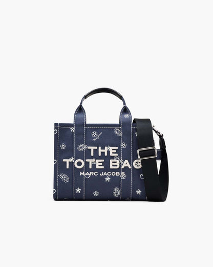 The Bandana Canvas Small Tote Bag Navy Multi - Marc Jacobs Featured