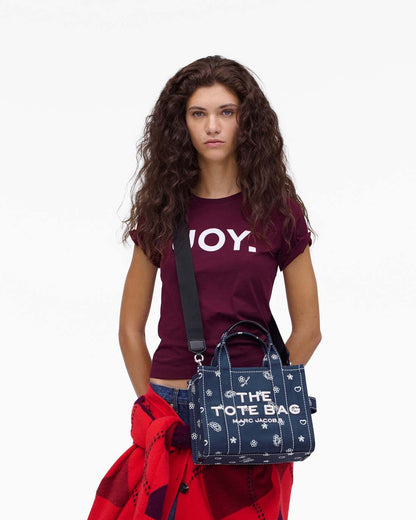 The Bandana Canvas Small Tote Bag Navy Multi - Marc Jacobs Featured