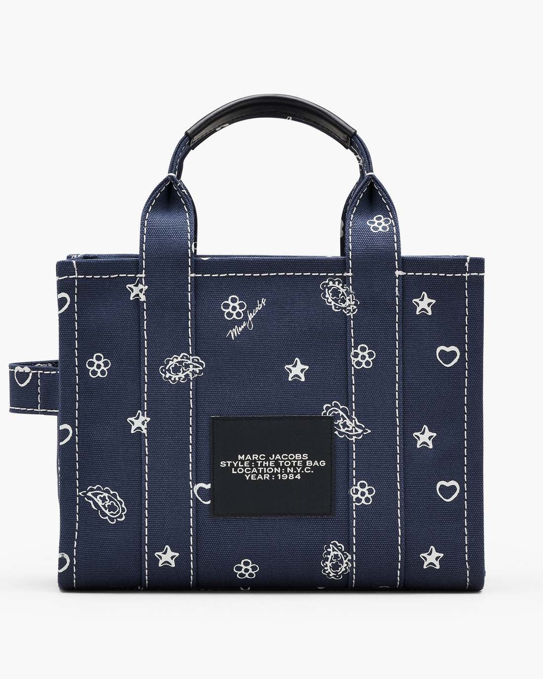 The Bandana Canvas Small Tote Bag Navy Multi - Marc Jacobs Featured