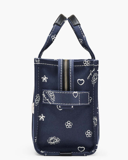 The Bandana Canvas Small Tote Bag Navy Multi - Marc Jacobs Featured