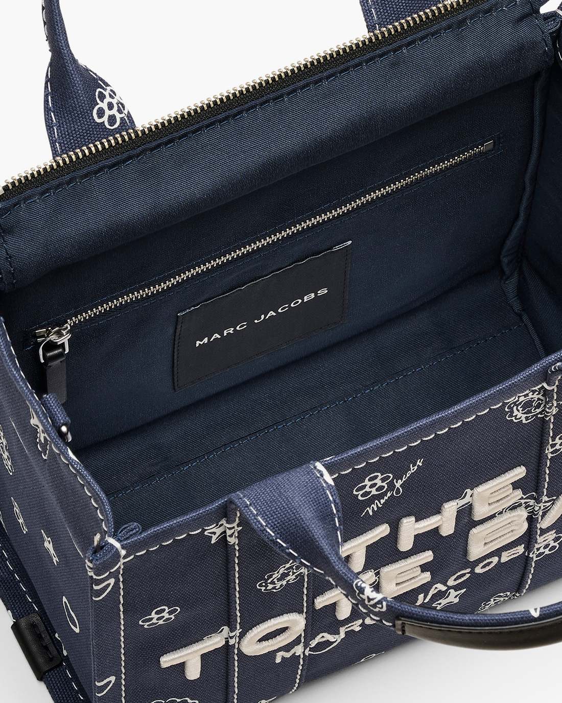 The Bandana Canvas Small Tote Bag Navy Multi - Marc Jacobs Featured