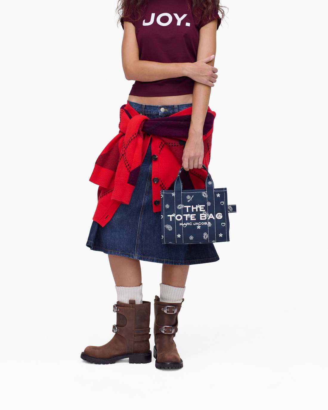 The Bandana Canvas Small Tote Bag Navy Multi - Marc Jacobs Featured