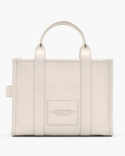 The Leather Medium Tote Bag Cotton/Silver - Marc Jacobs Exclusive