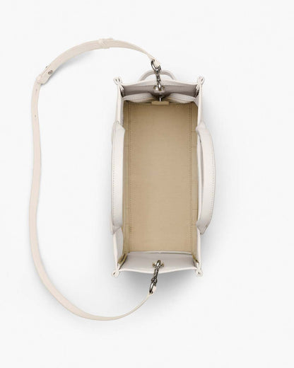 The Leather Medium Tote Bag Cotton/Silver - Marc Jacobs Exclusive