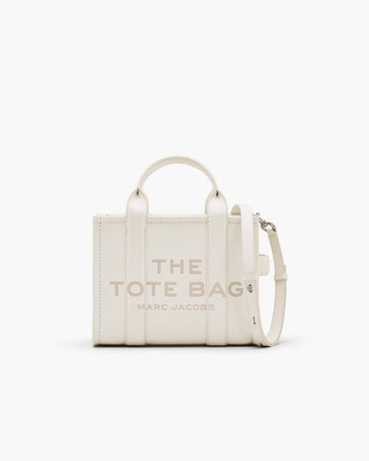 The Leather Small Tote Bag Cotton/Silver - Marc Jacobs Signature