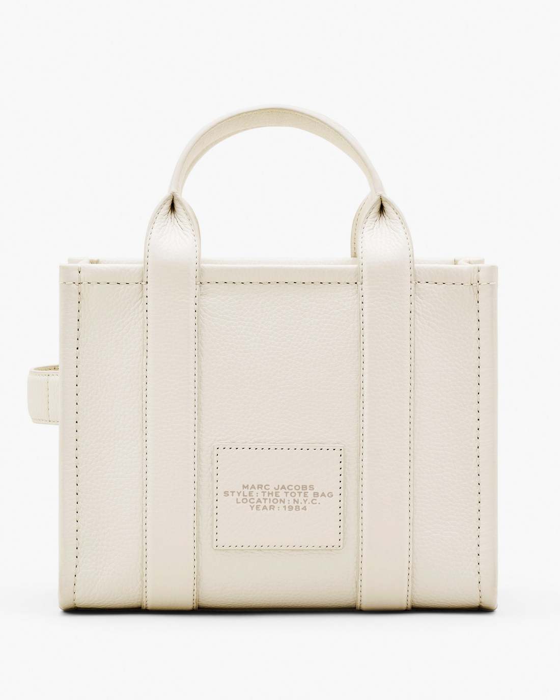 The Leather Small Tote Bag Cotton/Silver - Marc Jacobs Signature