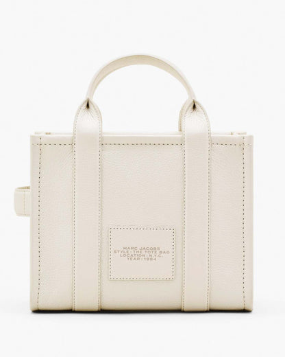 The Leather Small Tote Bag Cotton/Silver - Marc Jacobs Signature