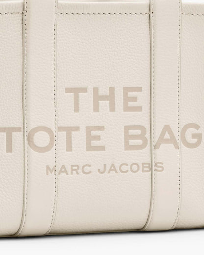 The Leather Small Tote Bag Cotton/Silver - Marc Jacobs Signature