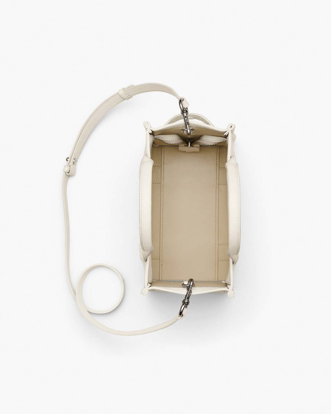 The Leather Small Tote Bag Cotton/Silver - Marc Jacobs Signature