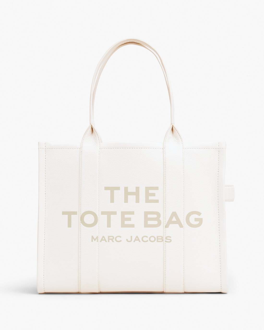 The Leather Large Tote Bag Cotton/Silver - Marc Jacobs New