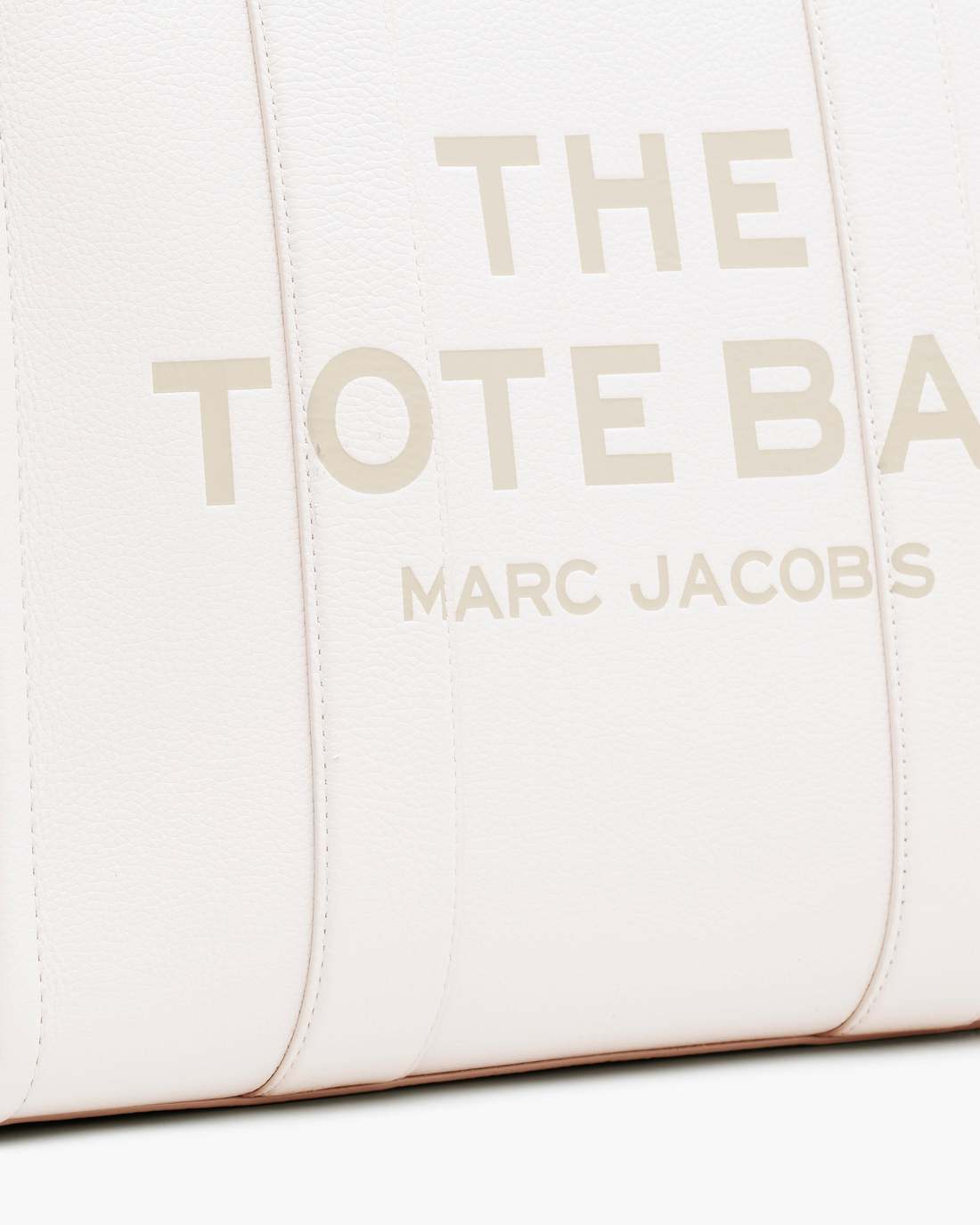 The Leather Large Tote Bag Cotton/Silver - Marc Jacobs New