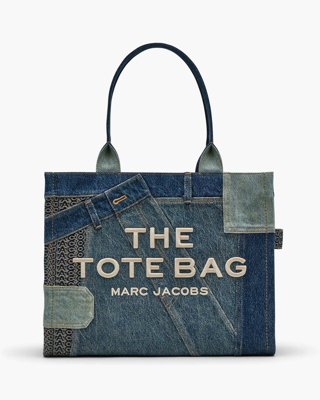The Deconstructed Denim Large Tote Bag Indigo Multi - Marc Jacobs Featured