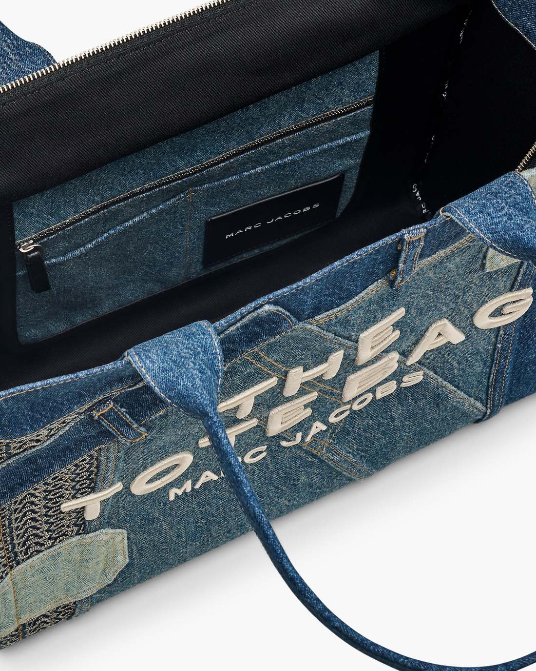 The Deconstructed Denim Large Tote Bag Indigo Multi - Marc Jacobs Featured