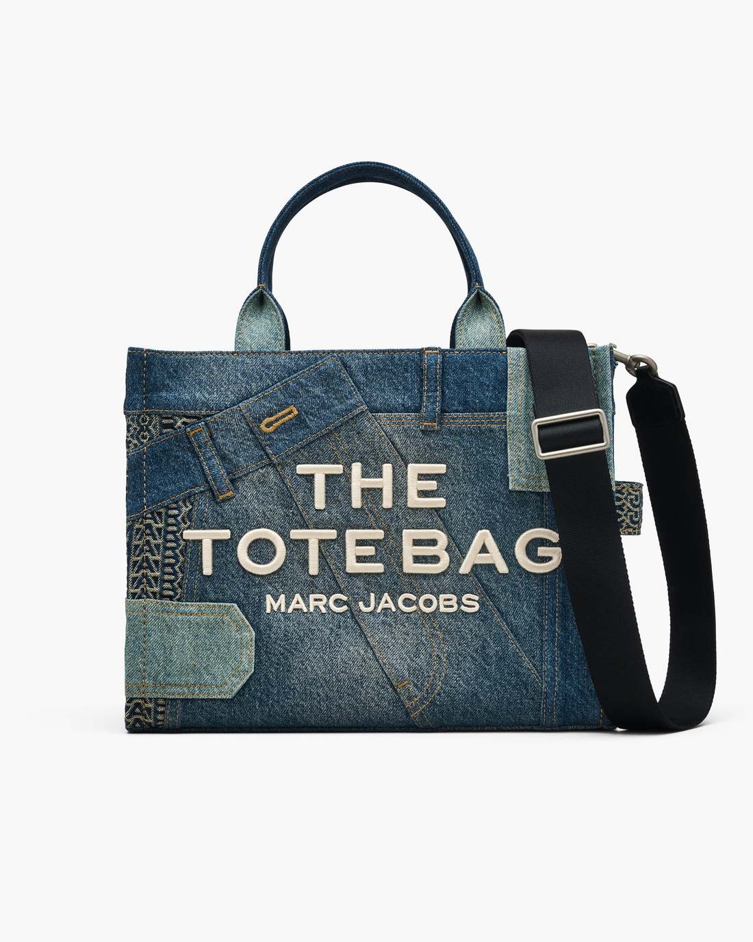 The Deconstructed Denim Medium Tote Bag Indigo Multi - Marc Jacobs Popular