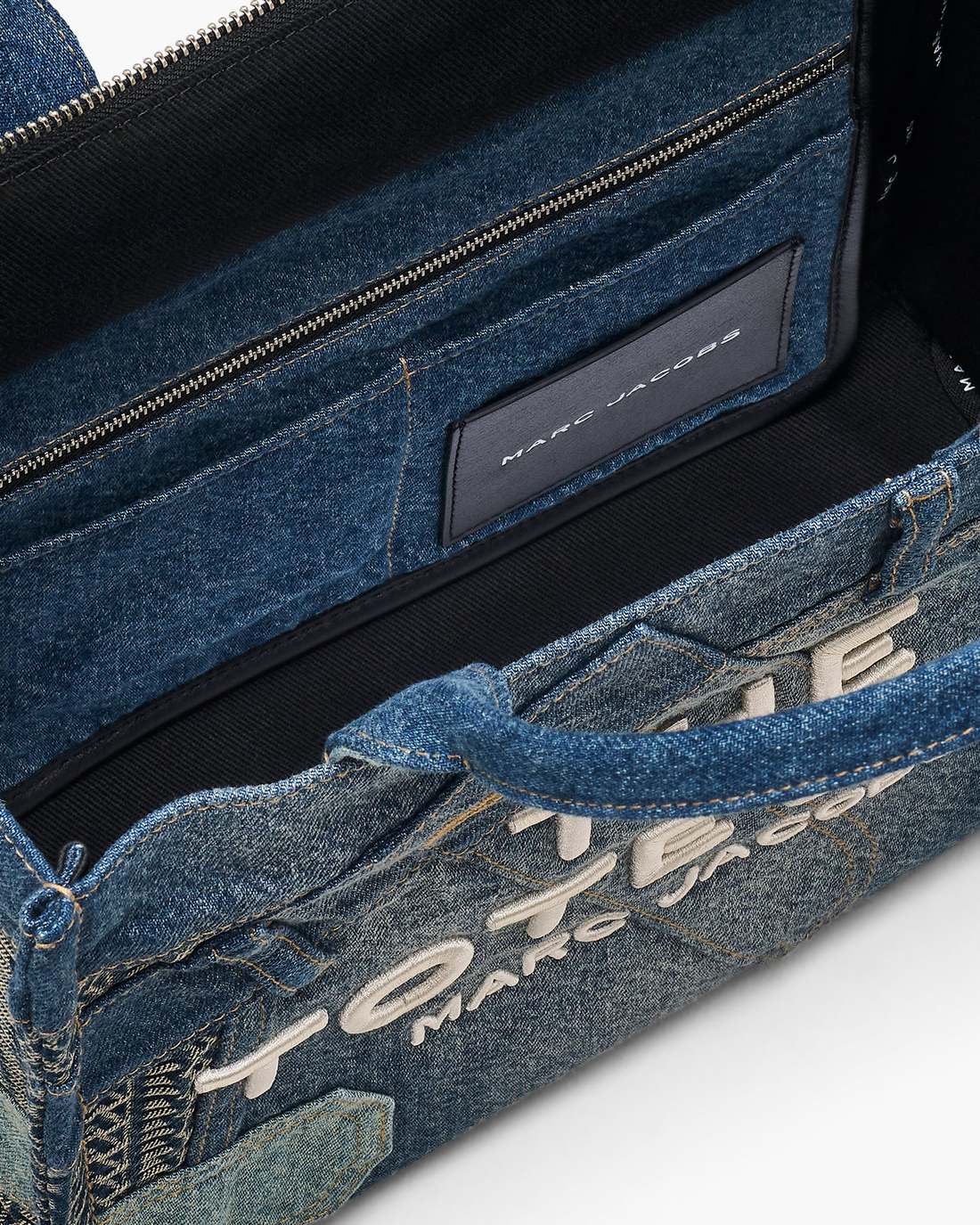 The Deconstructed Denim Medium Tote Bag Indigo Multi - Marc Jacobs Popular