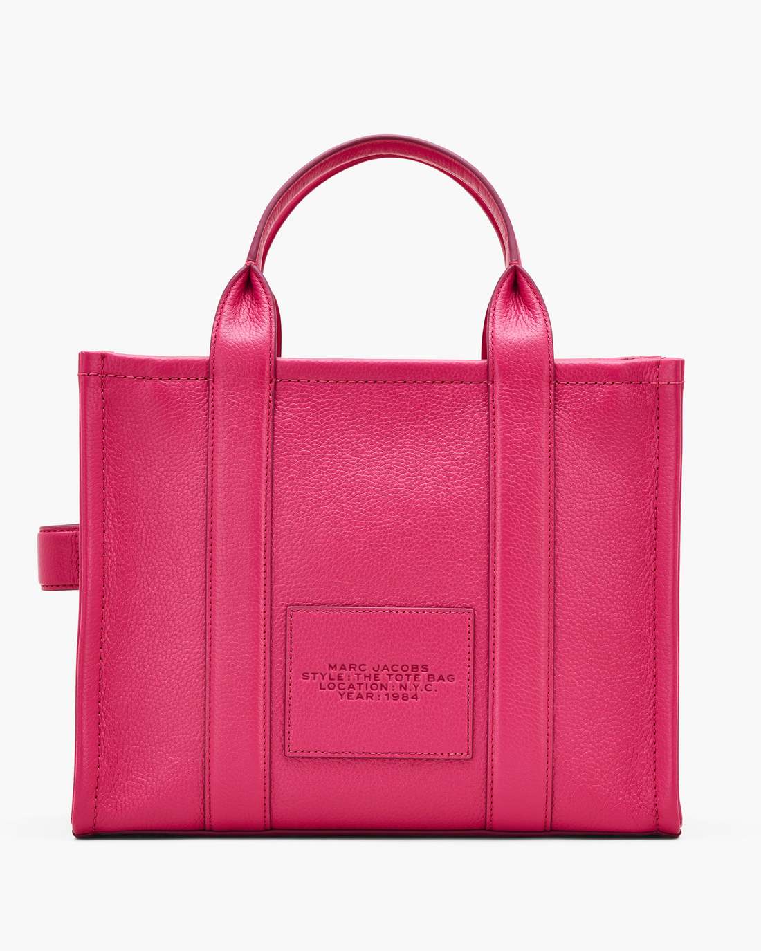 The Leather Medium Tote Bag Raspberry Pink - Marc Jacobs Trending