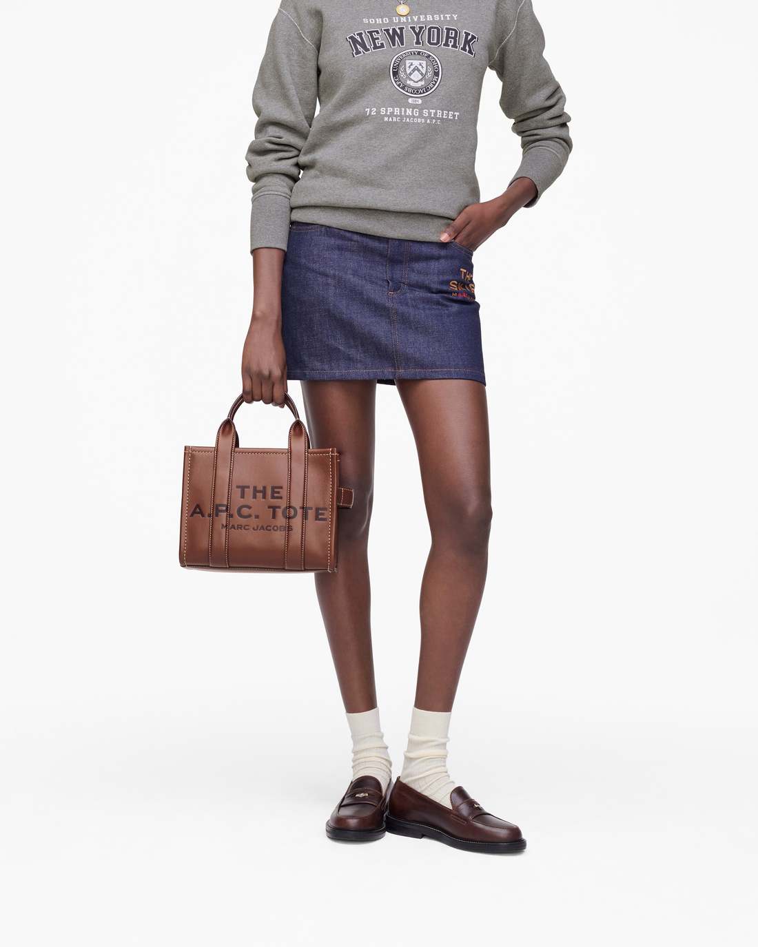 The A.P.C. X Marc Jacobs Leather Small Tote Bag Hazelnut - Marc Jacobs Recommended