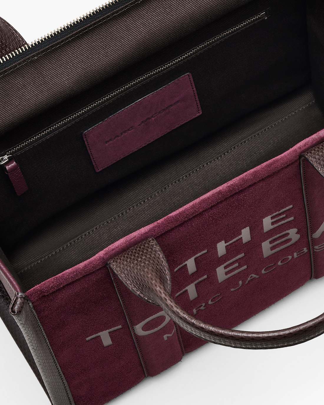 The Suede Medium Tote Bag Dark Plum - Marc Jacobs Exclusive