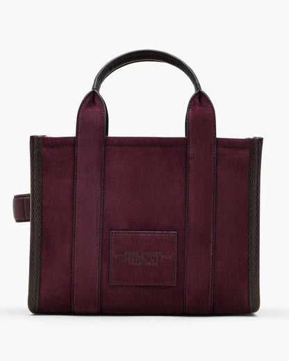 The Suede Small Tote Bag Dark Plum - Marc Jacobs Signature