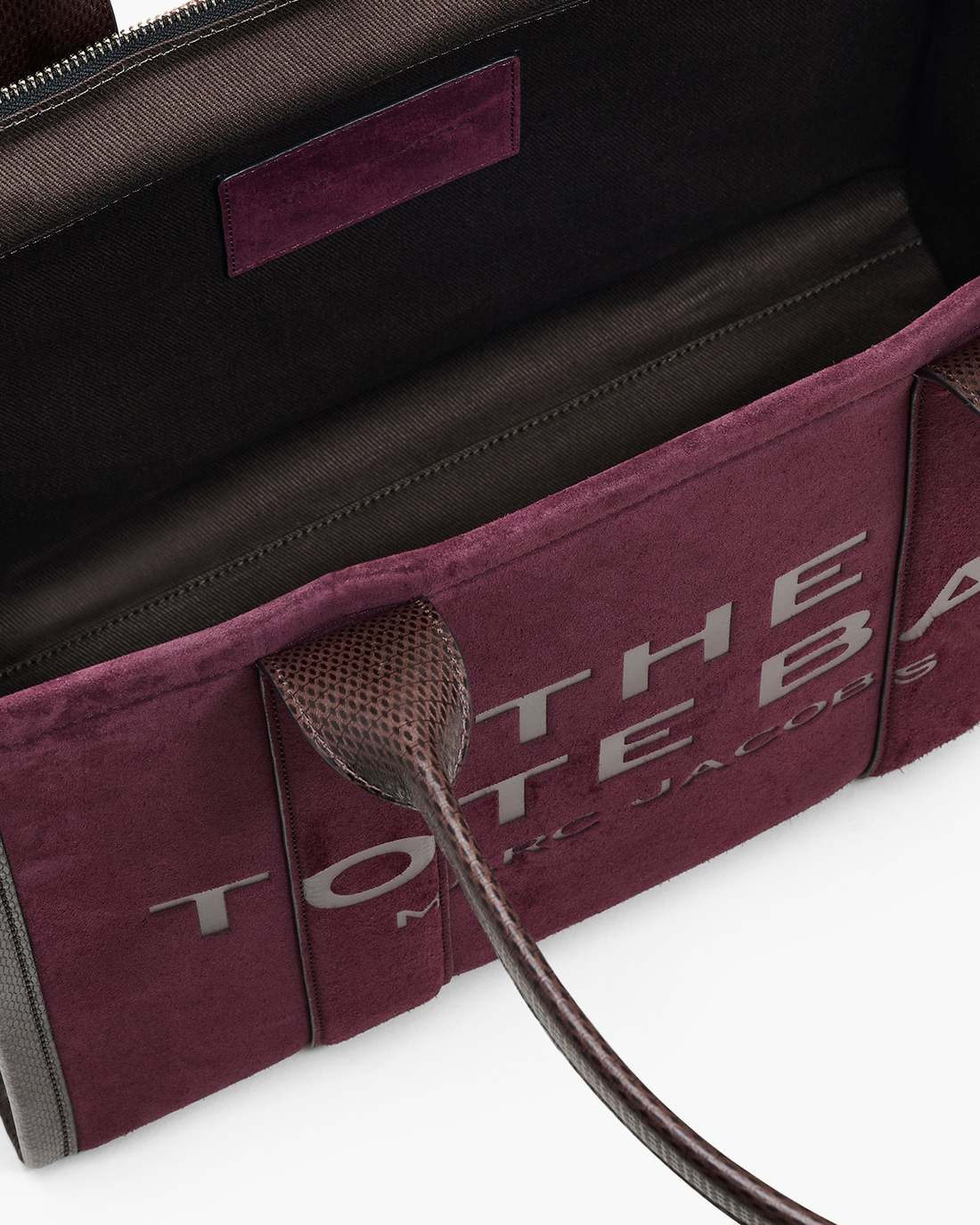 The Suede Large Tote Bag Dark Plum - Marc Jacobs Premium