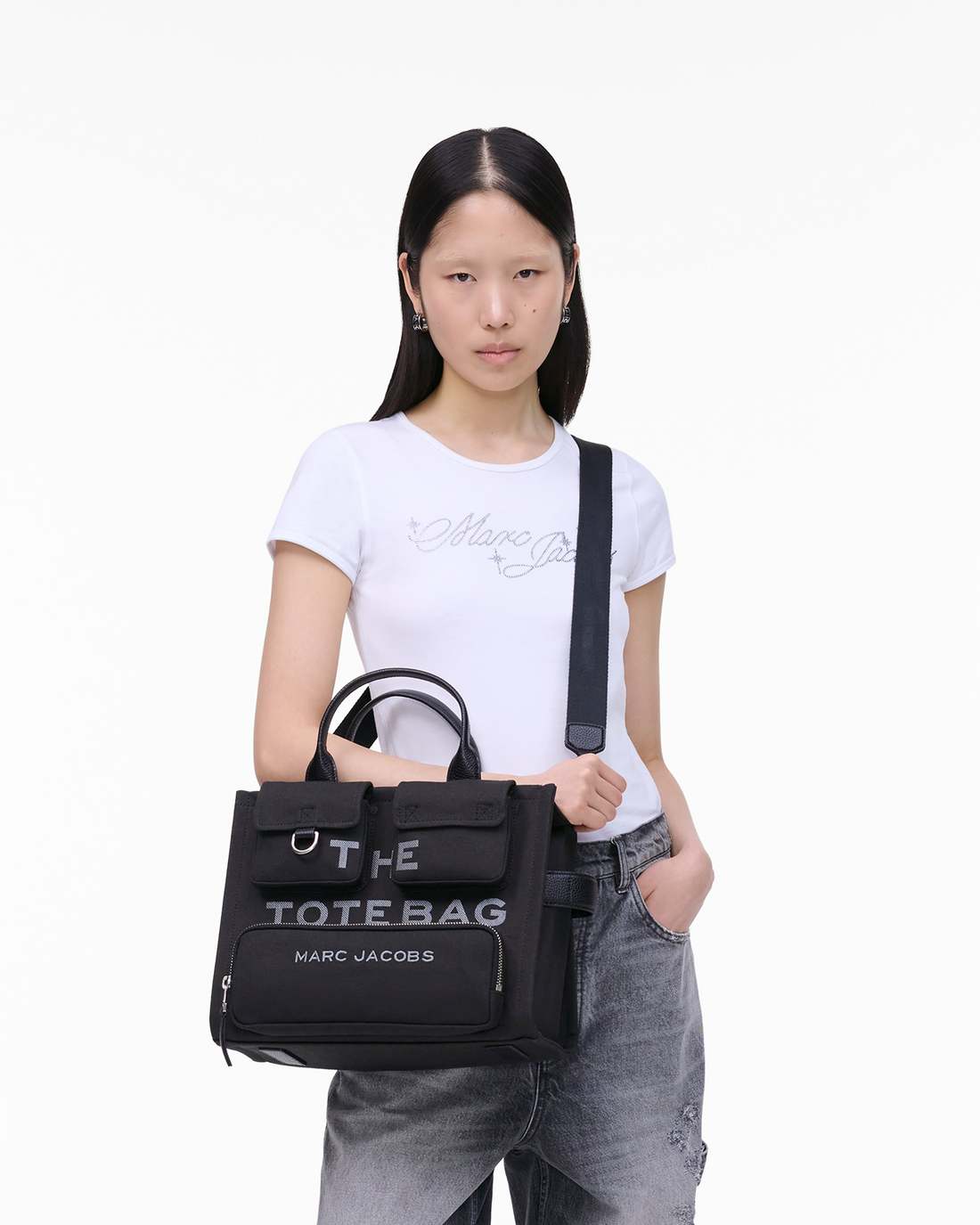 The Cargo Canvas Medium Tote Bag Black - Marc Jacobs Best Seller