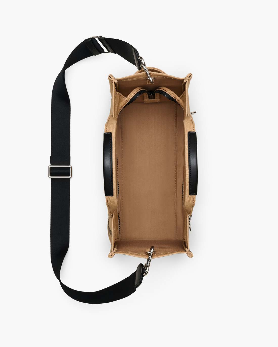 The Trompe L'Oeil Charm Canvas Medium Tote Bag Camel Multi - Marc Jacobs Recommended
