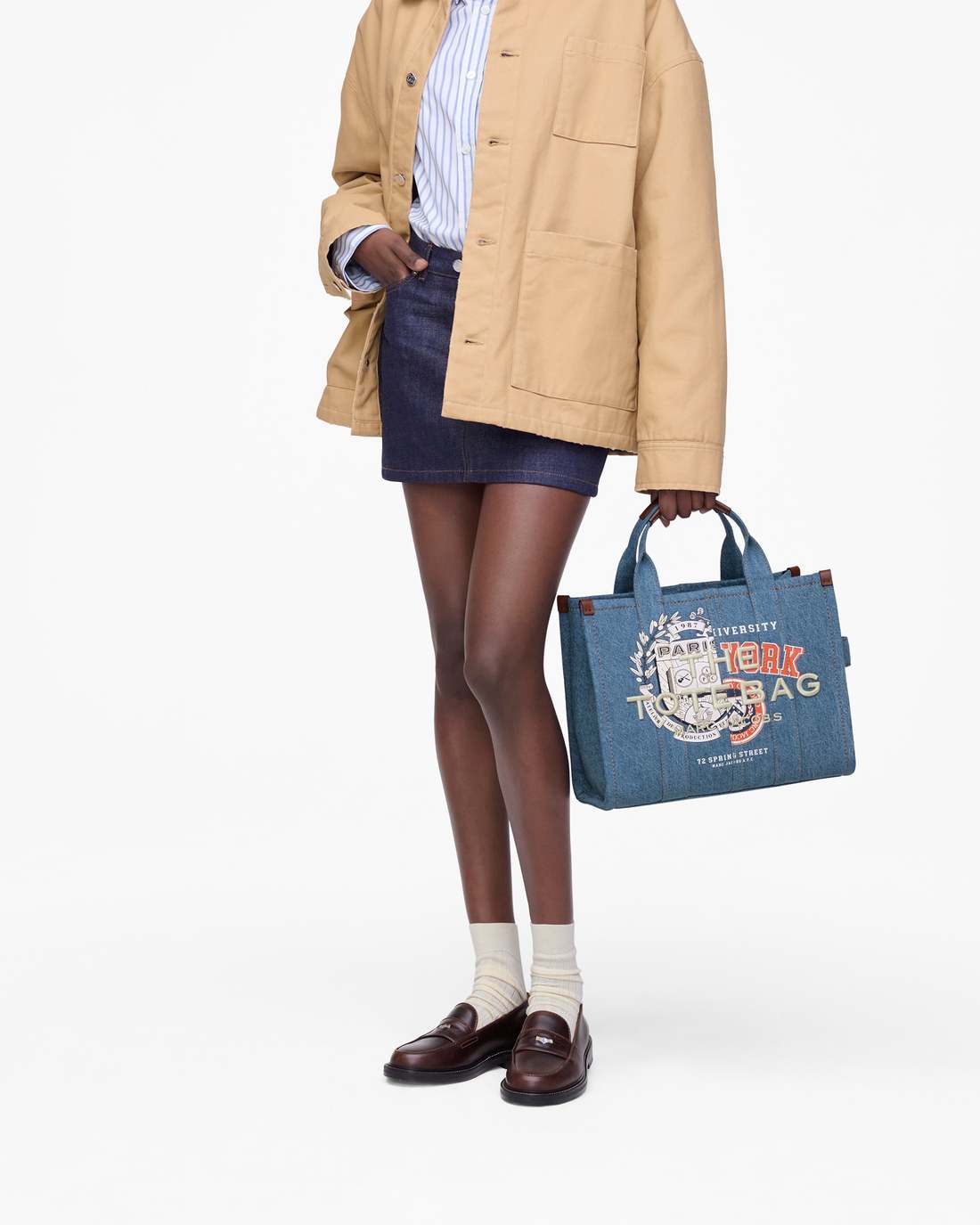 The A.P.C. X Marc Jacobs Denim Medium Tote Bag Washed Indigo - Marc Jacobs Best Seller