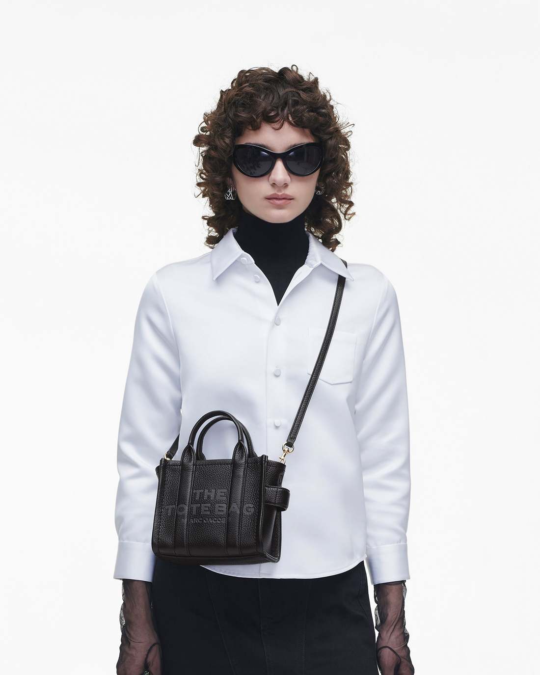 The Leather Crossbody Tote Bag Black - Marc Jacobs Exclusive