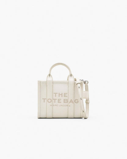 The Leather Crossbody Tote Bag Cotton/Silver - Marc Jacobs Premium