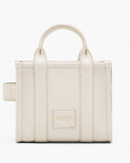 The Leather Crossbody Tote Bag Cotton/Silver - Marc Jacobs Premium