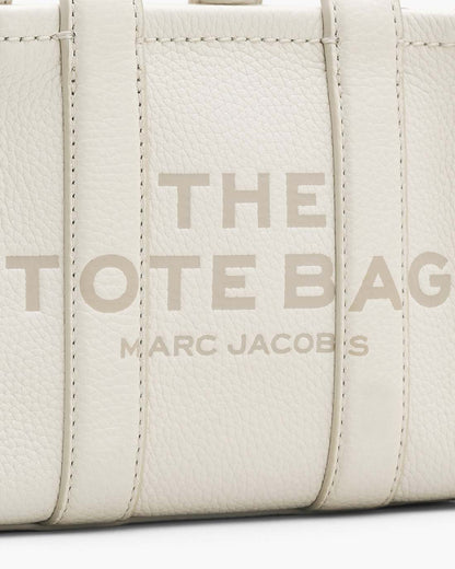 The Leather Crossbody Tote Bag Cotton/Silver - Marc Jacobs Premium