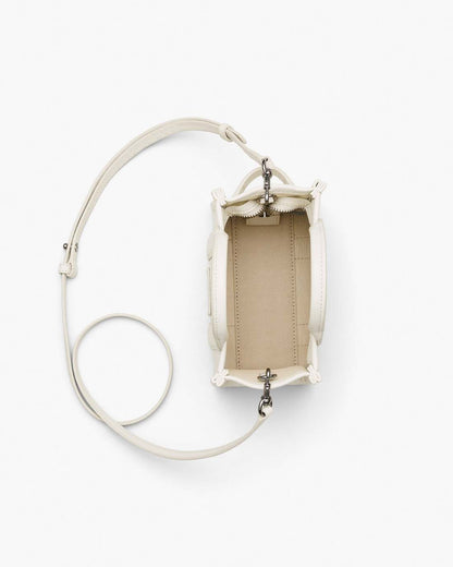 The Leather Crossbody Tote Bag Cotton/Silver - Marc Jacobs Premium
