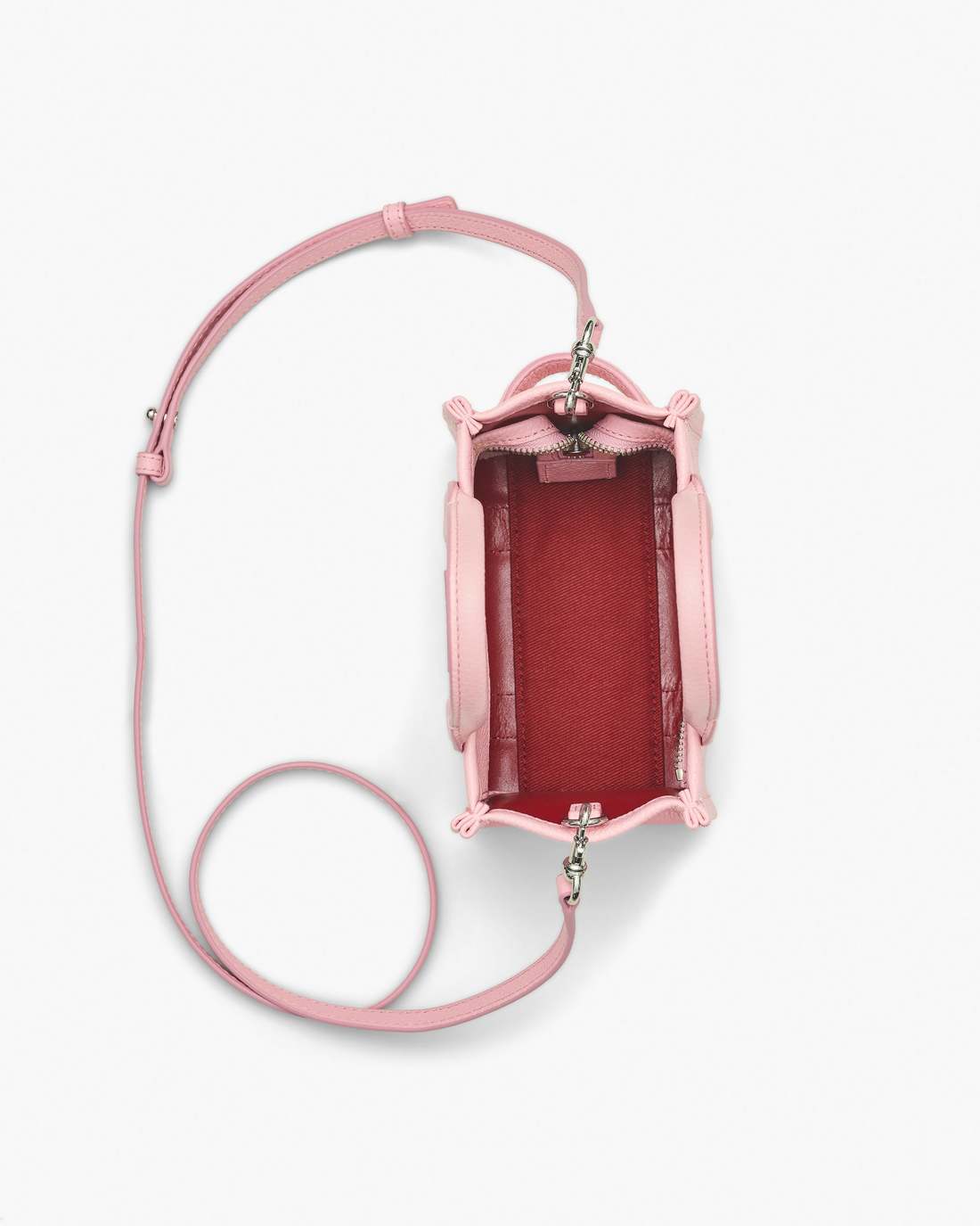The Leather Crossbody Tote Bag Ribbon Pink - Marc Jacobs New