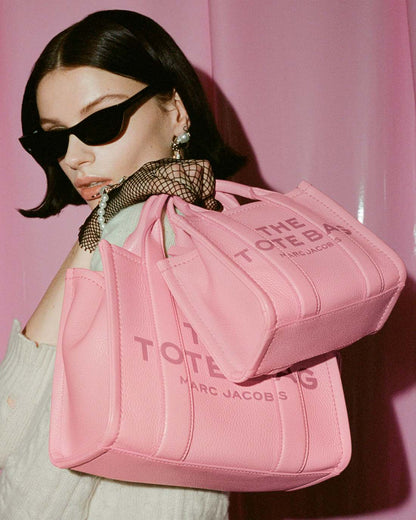 The Leather Crossbody Tote Bag Ribbon Pink - Marc Jacobs New