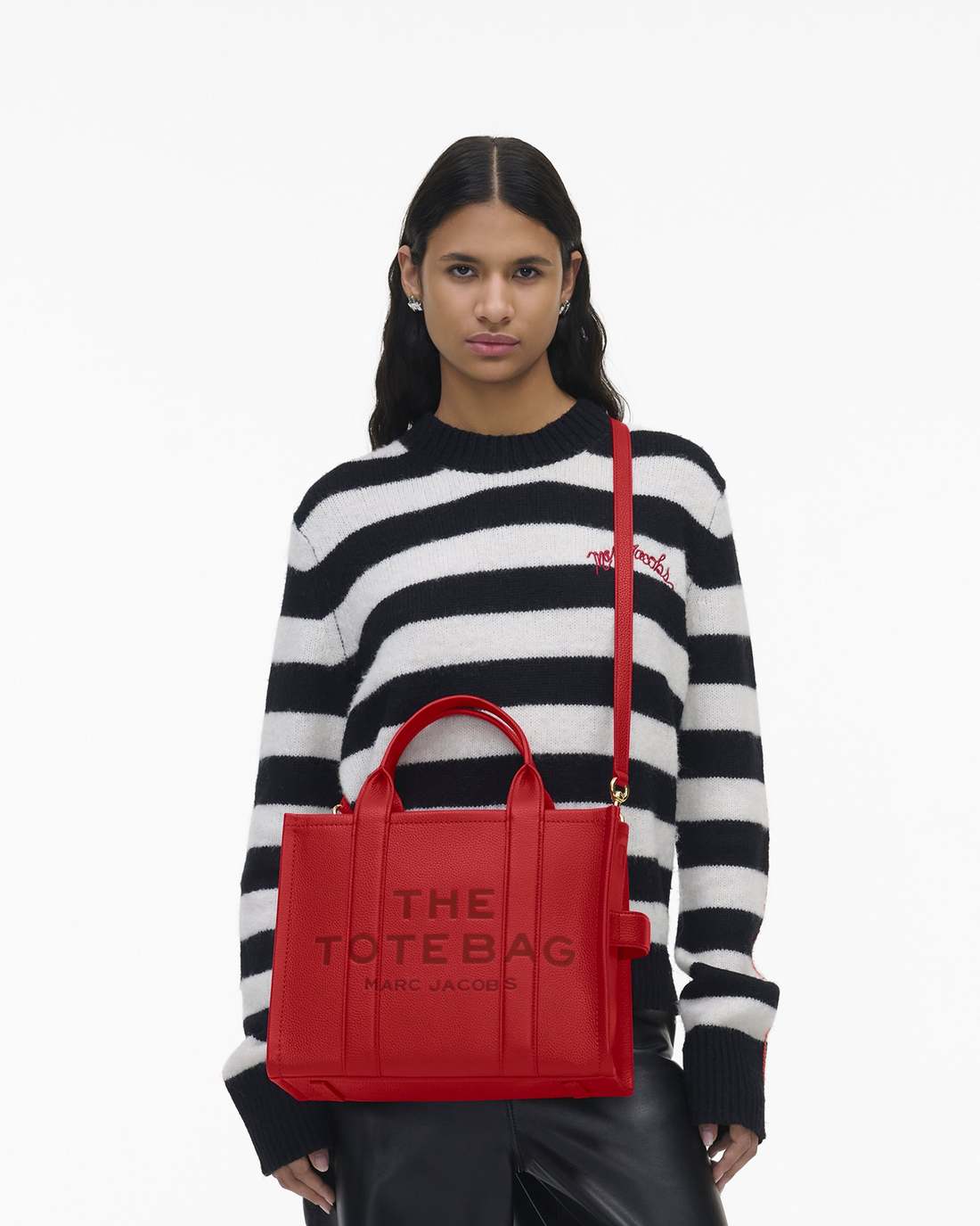 The Leather Medium Tote Bag True Red - Marc Jacobs Exclusive
