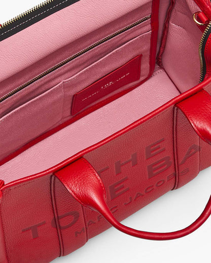 The Leather Medium Tote Bag True Red - Marc Jacobs Exclusive