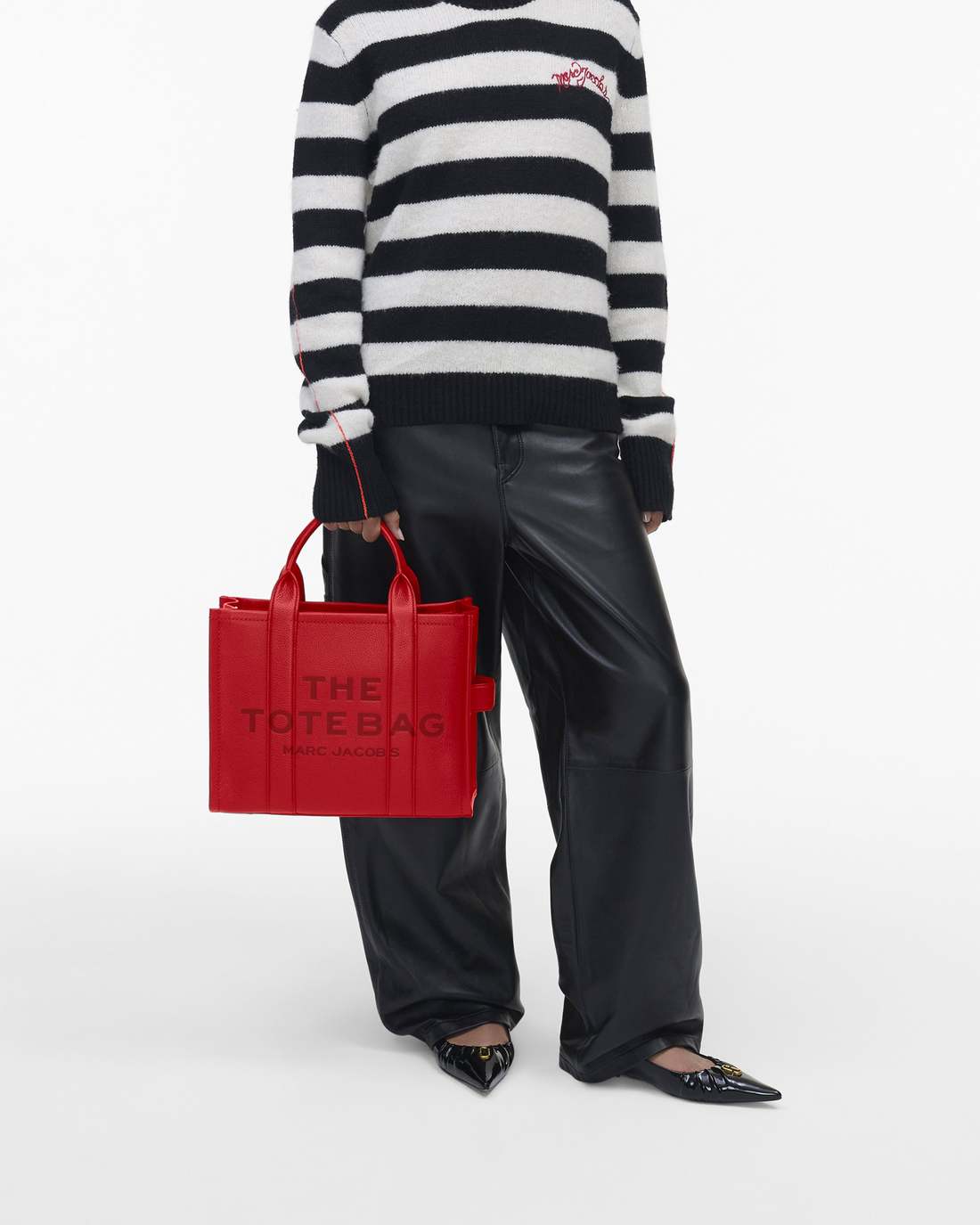 The Leather Medium Tote Bag True Red - Marc Jacobs Exclusive