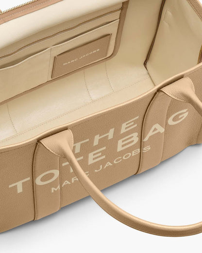The Leather Large Tote Bag Camel - Marc Jacobs Signature