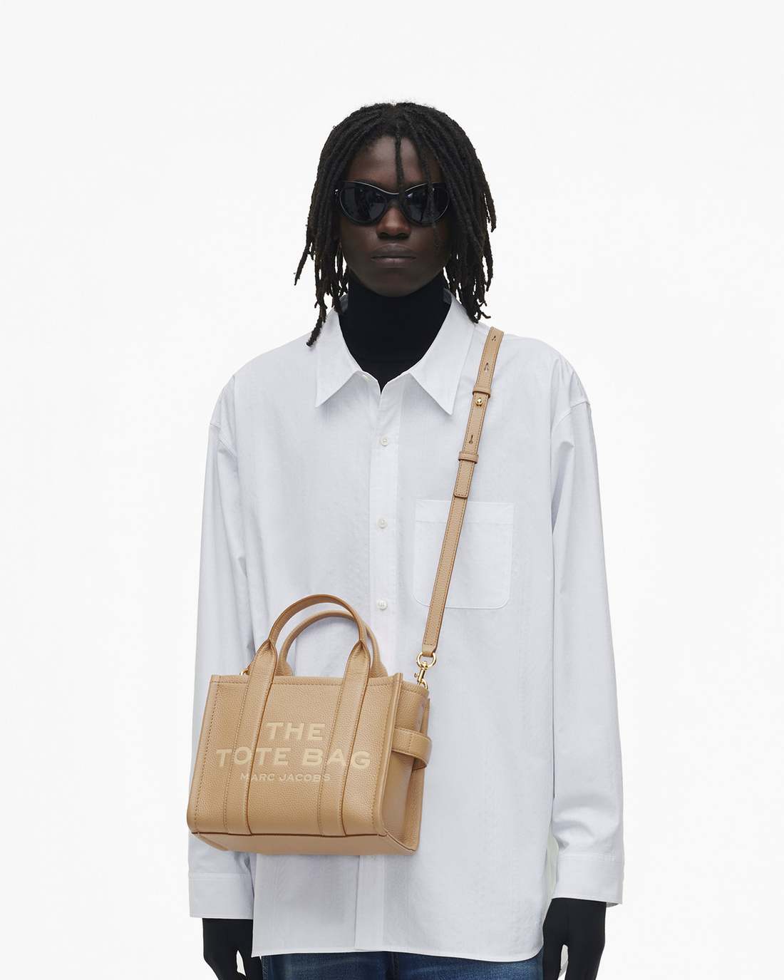 The Leather Small Tote Bag Camel - Marc Jacobs Premium